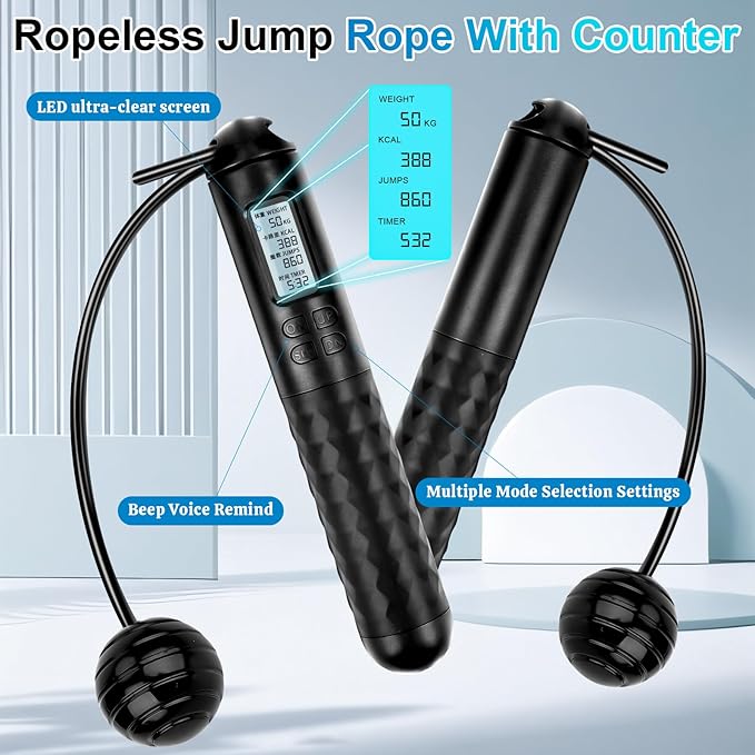 Cordless Skipping Rope: Jump into Fitness, Anywhere, Anytime!